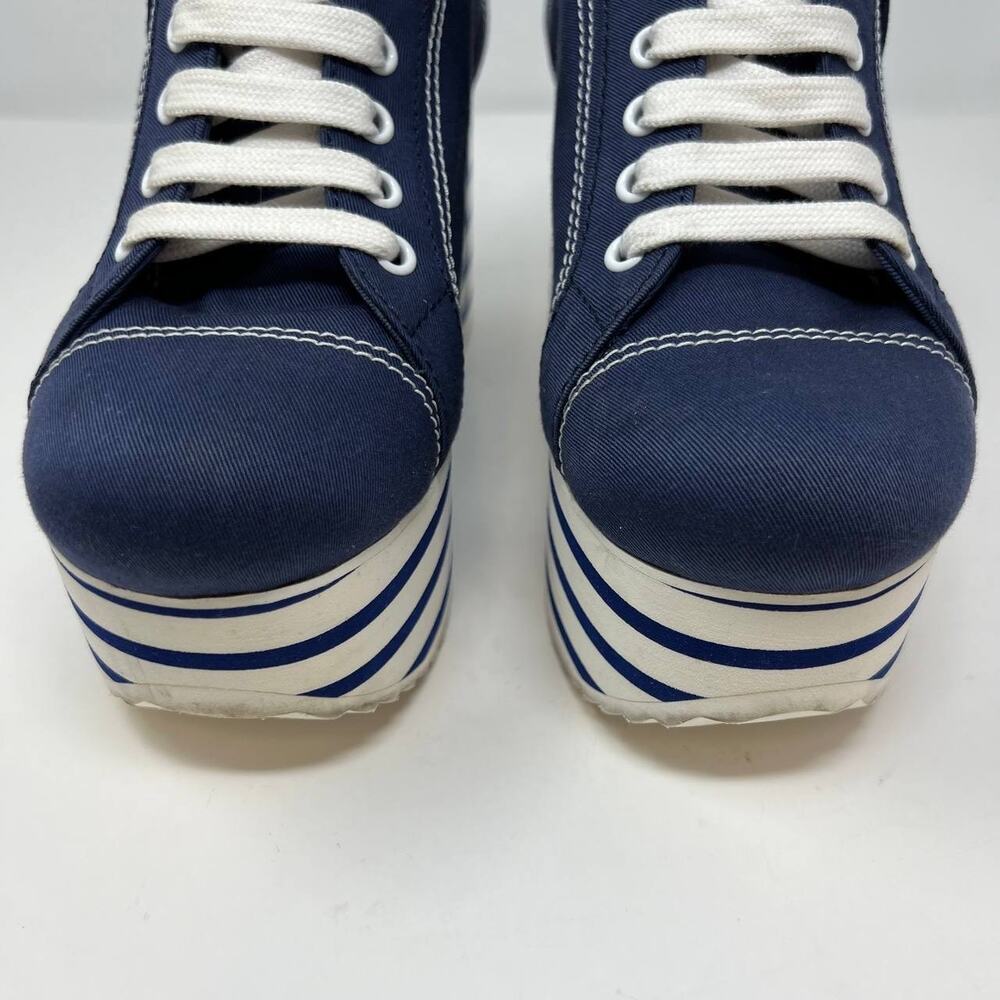 Miu Miu Shoes Women's Size 38.5 Platform Sneakers Authentic Designer Luxury Bold - Picture 12 of 16